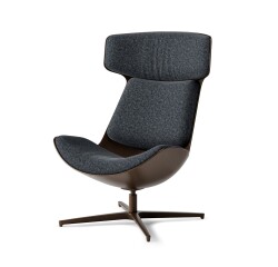 Fauteuil lounge CLEO  piètement aluminium coloris Bronze