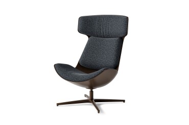 Fauteuil lounge CLEO  piètement aluminium coloris Bronze