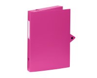 Boîte de classement plastique Viquel Class Doc - Essentiel Recycle - dos 4 cm - fuchsia