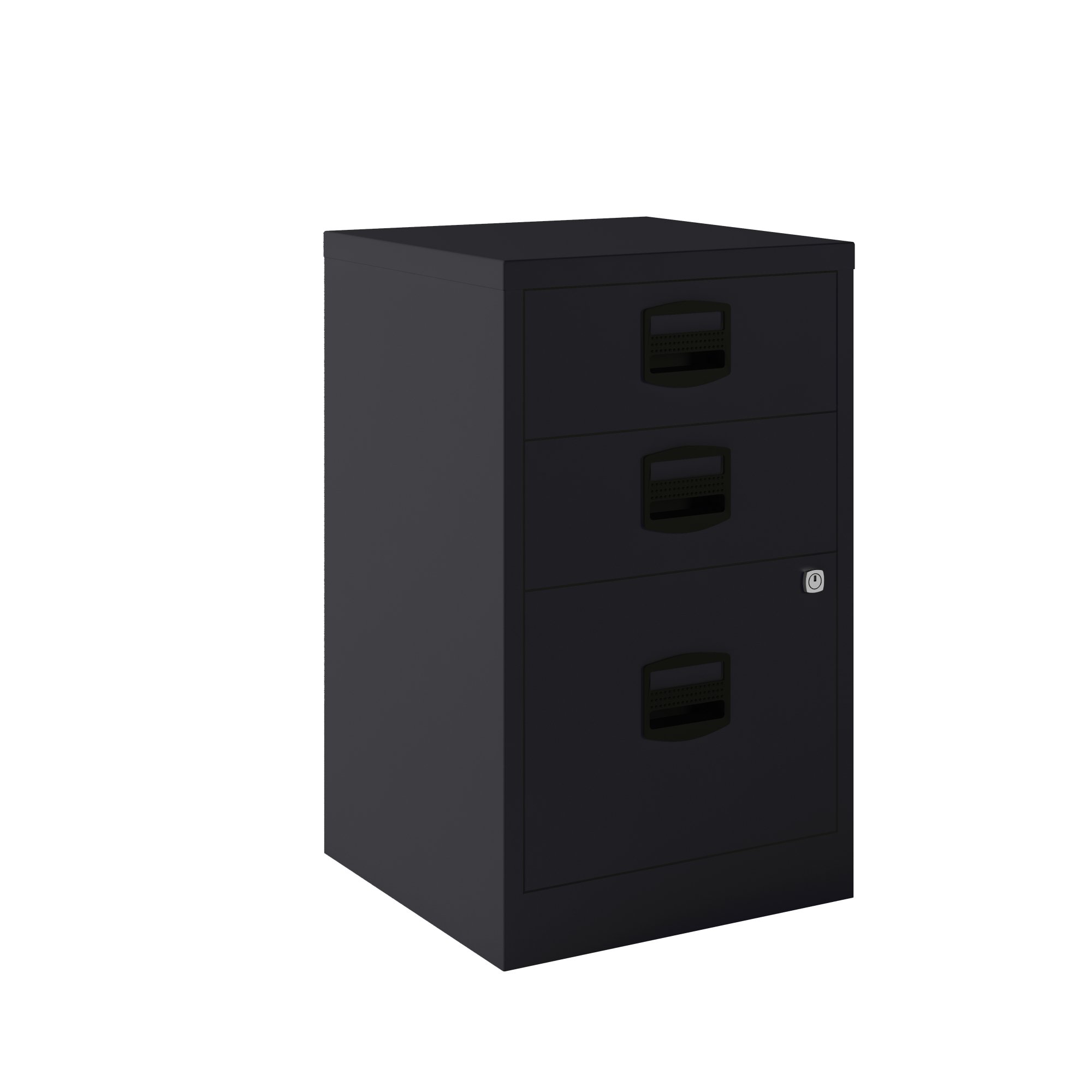 Cajonera monoblock-montada PFA3 Bisley 2 cajones personales, 1 cajón capetas colgantes . Fija