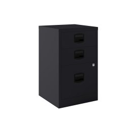 Cajonera monoblock-montada PFA3 Bisley 2 cajones personales, 1 cajón capetas colgantes . Fija