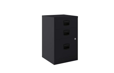 Cajonera monoblock-montada PFA3 Bisley 2 cajones personales, 1 cajón capetas colgantes . Fija