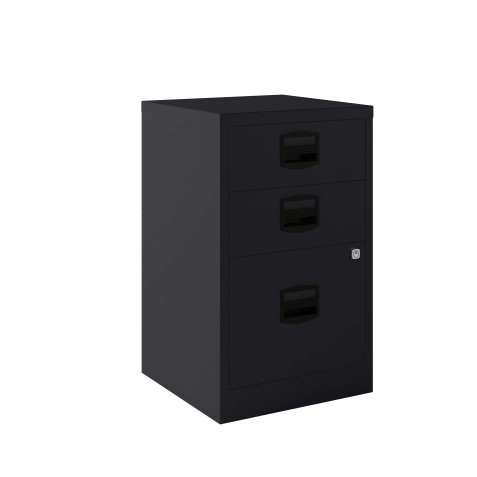 Cajonera monoblock-montada PFA3 Bisley 2 cajones personales, 1 cajón capetas colgantes . Fija