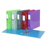 Classeur à levier plastifié Propyglass Viquel A4 Maxi - Dos 7 cm - couleurs translucides assorties