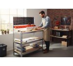 Établi d'atelier avec fond perforé – Plateau MDF FSC 100 % – Charge 600 kg FISCHER DAREX