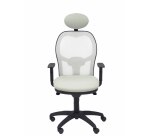 Silla Jorquera malla blanca asiento bali con cabecero fijo
