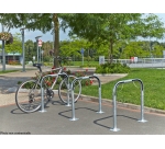 Arceau simple range vélo à platine pour 2 vélos
