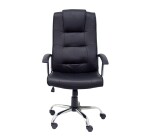 Modéle Guadalimar - Fauteuil de Direction Basculent ,Accoudoirs Fixes ,Piètement chromée ,Roulettes en nylon, Simili cuir Noir