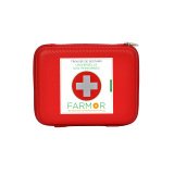 Trousse de secours farmor universelle 5 a 10 personnes  multi poches de rangement     coloris rouge