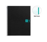 Notebook The Original, Couverture souple, A4, quadrillage 5x5 mm, 80 feuilles de 1 couleur, Miquelrius, Turquoise.

