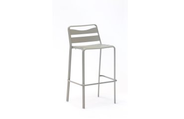 Tabouret haut d'extérieur DIVE - structure aluminium