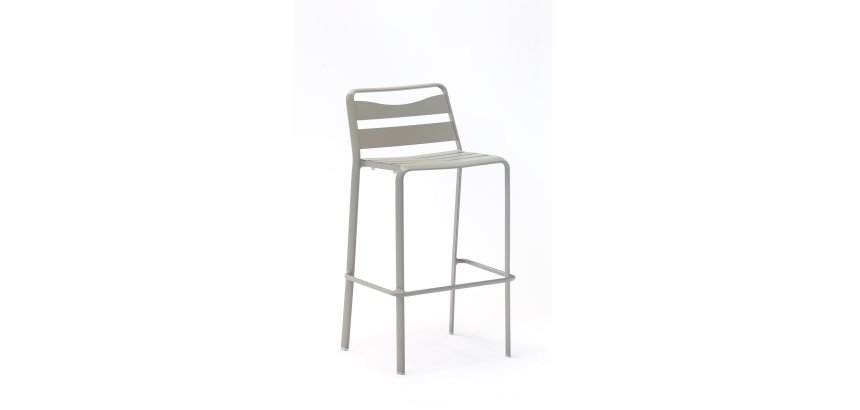 Tabouret haut d'extérieur DIVE - structure aluminium