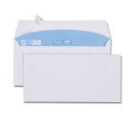 Enveloppe blanche DL 110x220 90 g/m² bande de protection - Boîte de 500