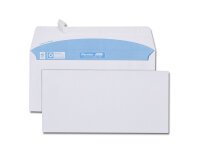 Enveloppe blanche DL 110x220 90 g/m² bande de protection - Boîte de 500