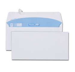 Enveloppe blanche DL 110x220 90 g/m² bande de protection - Boîte de 500