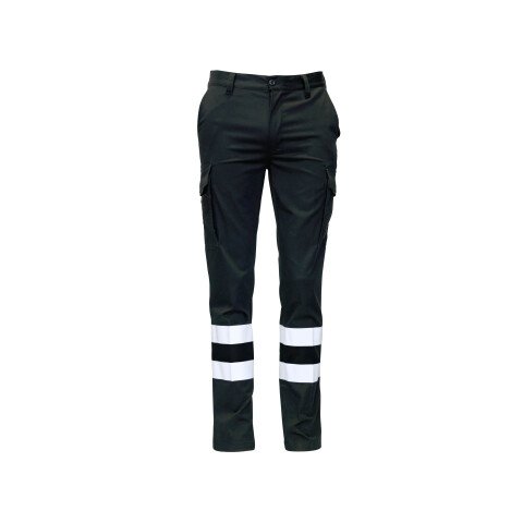 Pantalón básico multibolsillos con bandas talla 54