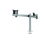 Bras support écran double PRO fixation passe-câble