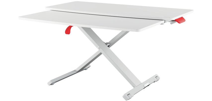 Convertidor de escritorio con bandeja para teclado Leitz Ergo Cosy, gris
