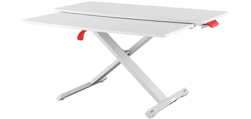 Convertidor de escritorio con bandeja para teclado Leitz Ergo Cosy, gris
