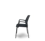 Sillas Opti519 respaldo malla negra asiento tela negra - Pack de 4