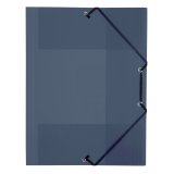 Chemise à élastique 3 rabats plastique Viquel Propyglass 24 x 32 – fumé translucide