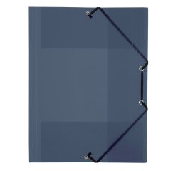 Chemise à élastique 3 rabats plastique Viquel Propyglass 24 x 32 – fumé translucide