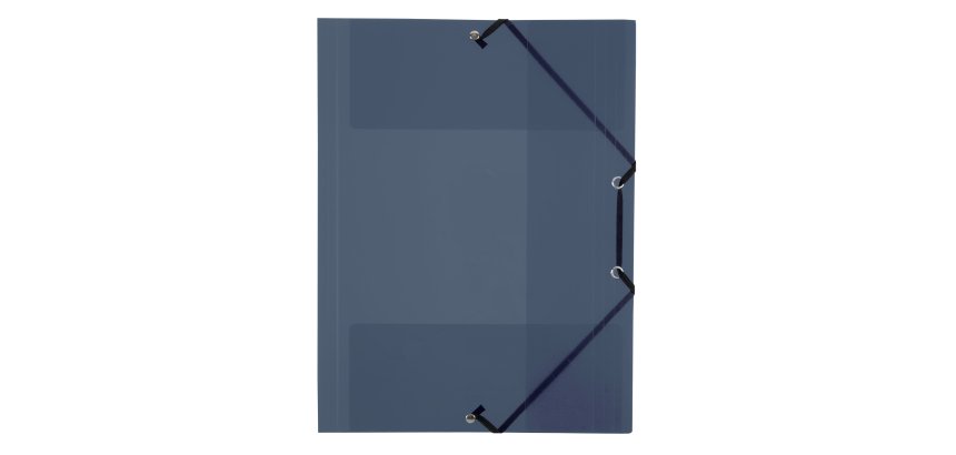 Chemise à élastique 3 rabats plastique Viquel Propyglass 24 x 32 – fumé translucide