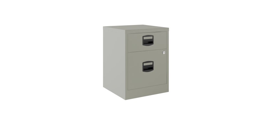 Cajonera móvil monoblock-montada PFAM1S1F Bisley 1 cajón personal y 1 cajón archivo