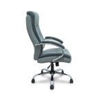 Sillón de oficina Opti533 basculante tapizado tela color gris base cromo ruedas nailon