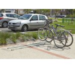 Râtelier sur 2 niveaux cote à cote pour 6 vélos