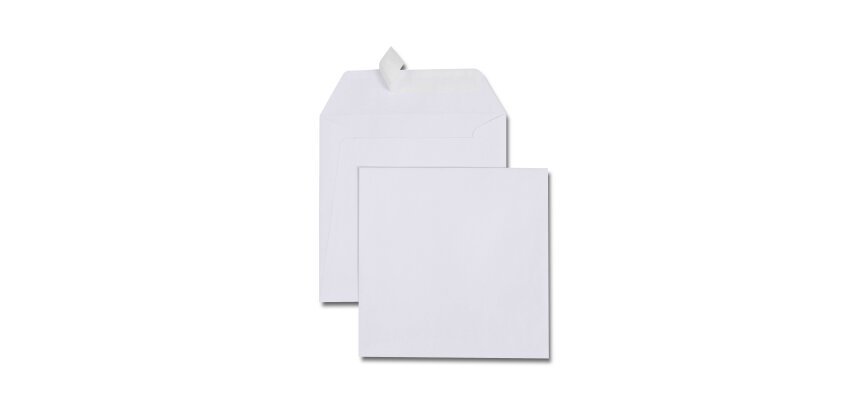 Boîte de 500 enveloppes carrées blanches 170x170 120 g/m²