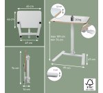 Escritorio de pie/sentado plegable pequeño Leitz Ergo