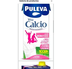 Leche Puleva Vita Calcio Desnatada Brik 1l - Pack 6