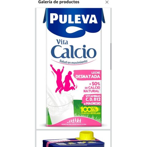 Leche Puleva Vita Calcio Desnatada Brik 1l - Pack 6