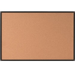 Tablero de corcho reciclado New Gen Bi-Office enmarcado en aluminio negro