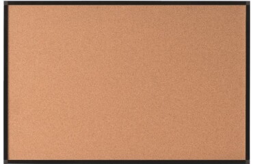 Tablero de corcho reciclado New Gen Bi-Office enmarcado en aluminio negro