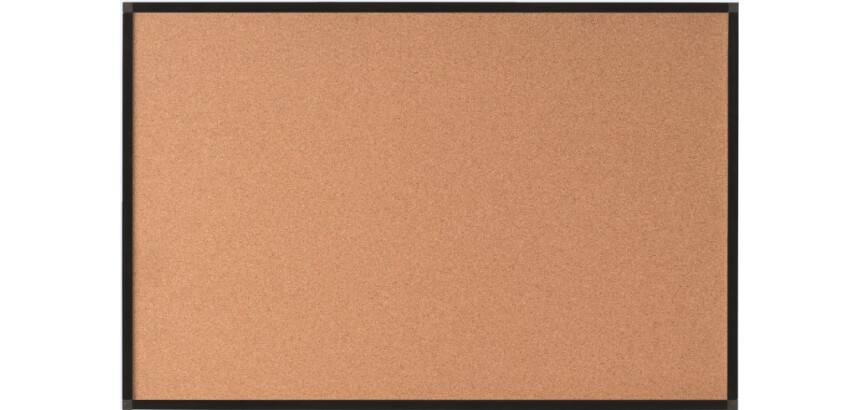 Tablero de corcho reciclado New Gen Bi-Office enmarcado en aluminio negro