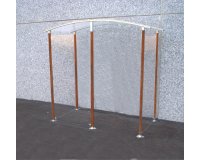 Abri fumeurs Version bois 2 m² A fixer