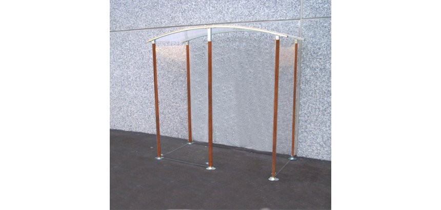 Abri fumeurs Version bois 2 m² A fixer