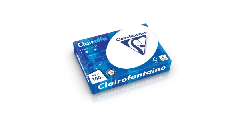 Papier A4 160g Clairefontaine Clairalfa - palette jetable de 200 ramettes avec 250 feuilles