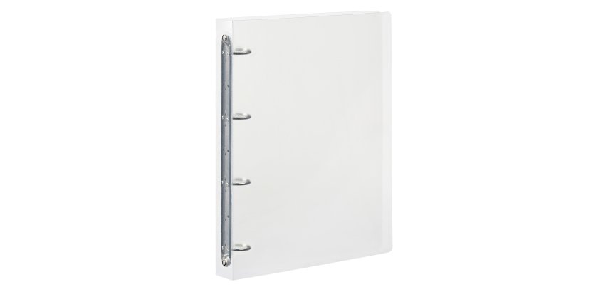 Classeur 4 anneaux plastifié Propyglass Viquel - dos 3,5 cm - translucide incolore