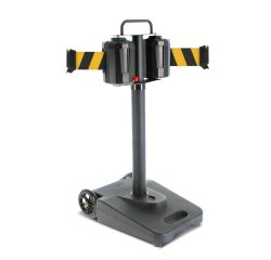 Poteau à double sangle noir/jaune 15m