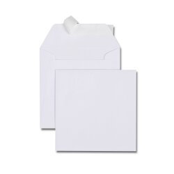 Boîte de 500 enveloppes carrées blanches 150x150 120 g/m²