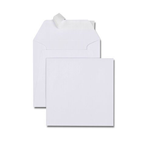 Boîte de 500 enveloppes carrées blanches 150x150 120 g/m²