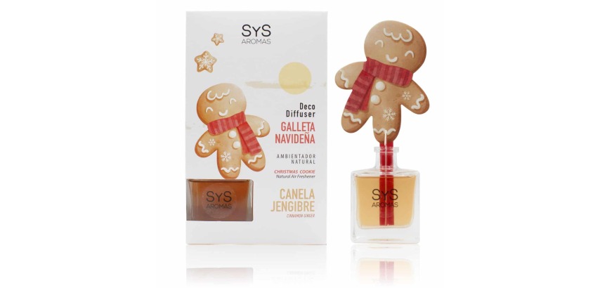 AMBIENT. DIFUSOR GALLETA NAVIDEÑA SYS 90ml CANELA - JENGIBRE