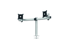 Bras support écran double PRO fixation passe-câble