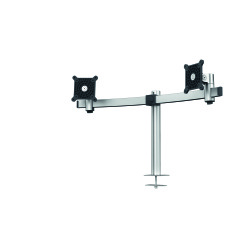 Bras support écran double PRO fixation passe-câble