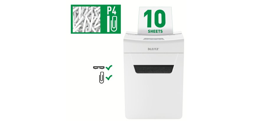 Destructora IQ Protect 10 P4, blanco/plata
