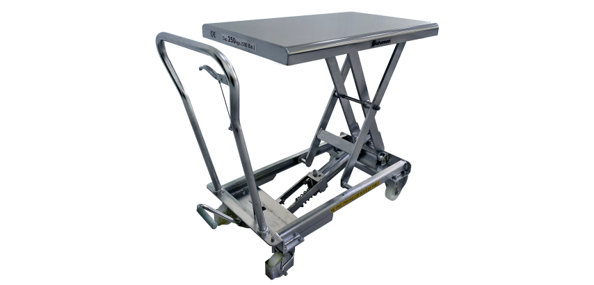 Table élévatrice manuelle inox 304 Bishamon® 250 kg