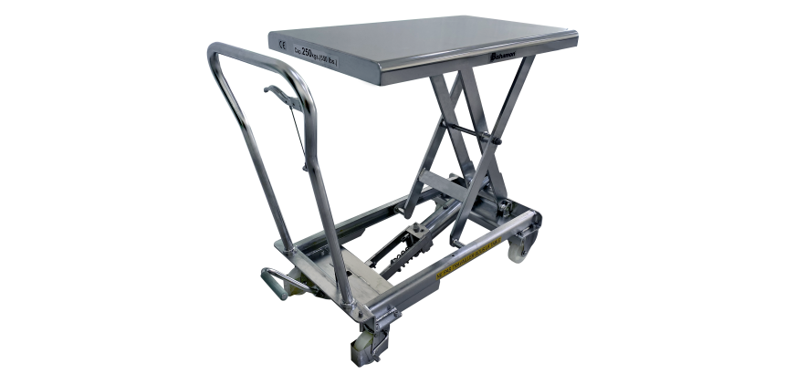 Table élévatrice manuelle inox 304 Bishamon® 250 kg